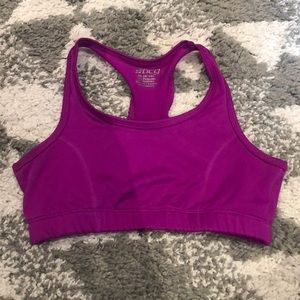 Purple sports bra